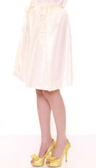 Licia Florio White Above-Knee Stretch Waist Strap Skirt -   -  Licia Florio.