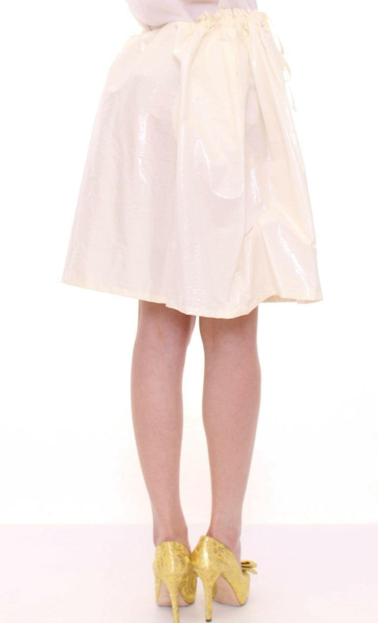 Licia Florio White Above-Knee Stretch Waist Strap Skirt -   -  Licia Florio.