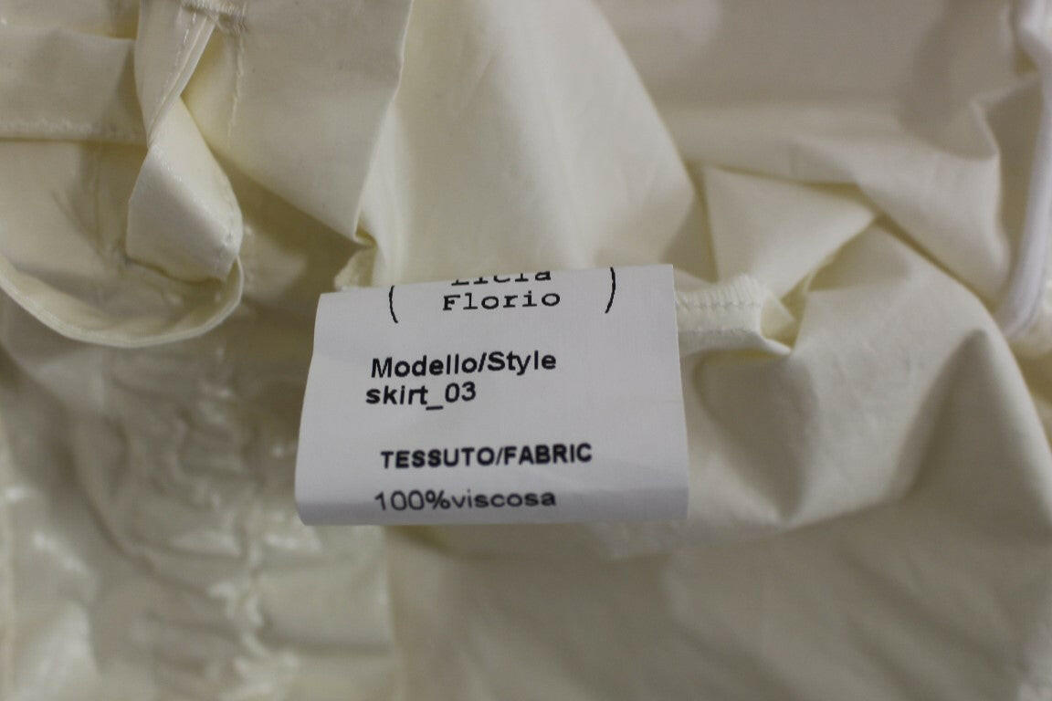 Licia Florio White Above-Knee Stretch Waist Strap Skirt -   -  Licia Florio.