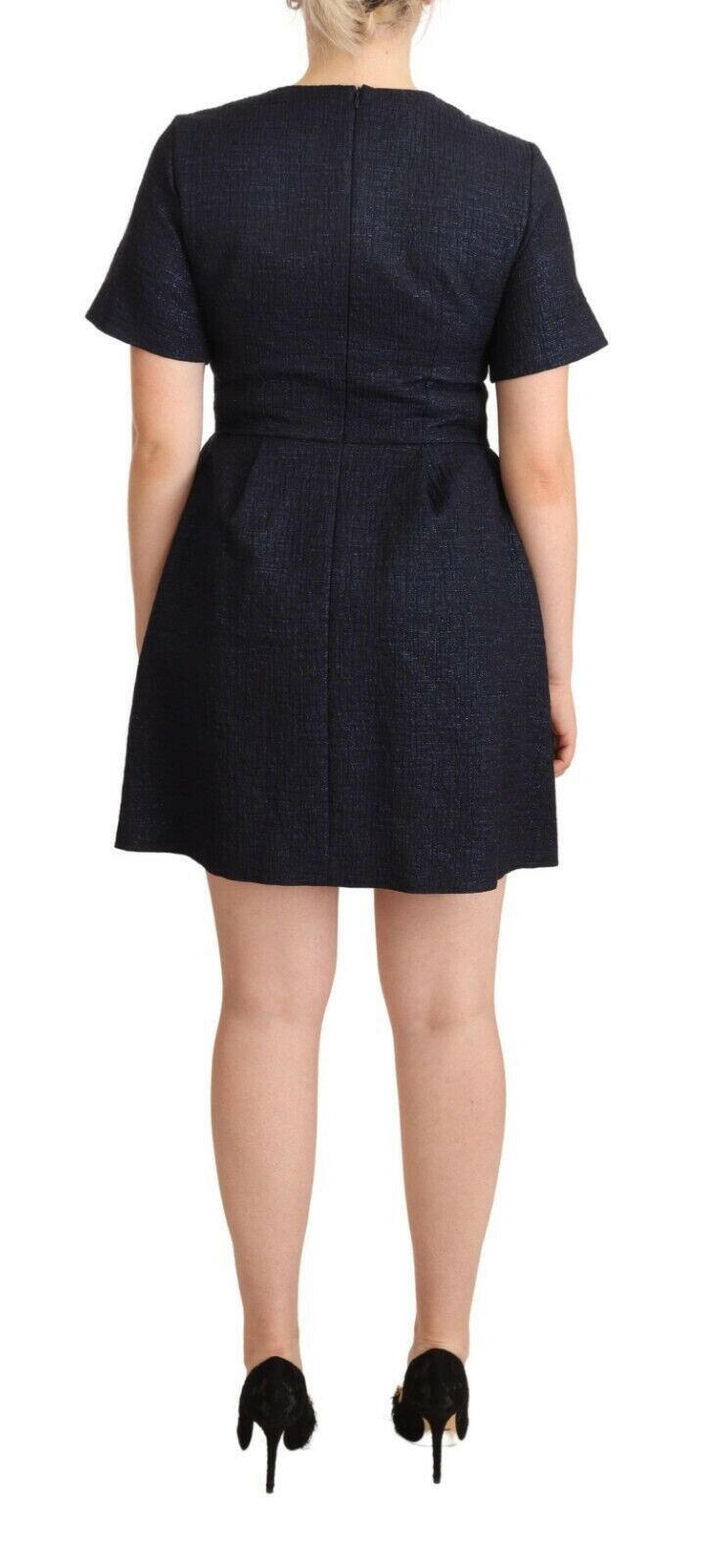L'Autre Chose Black Embellished Short Sleeves Mini A-line Dress -   -  L'Autre Chose.