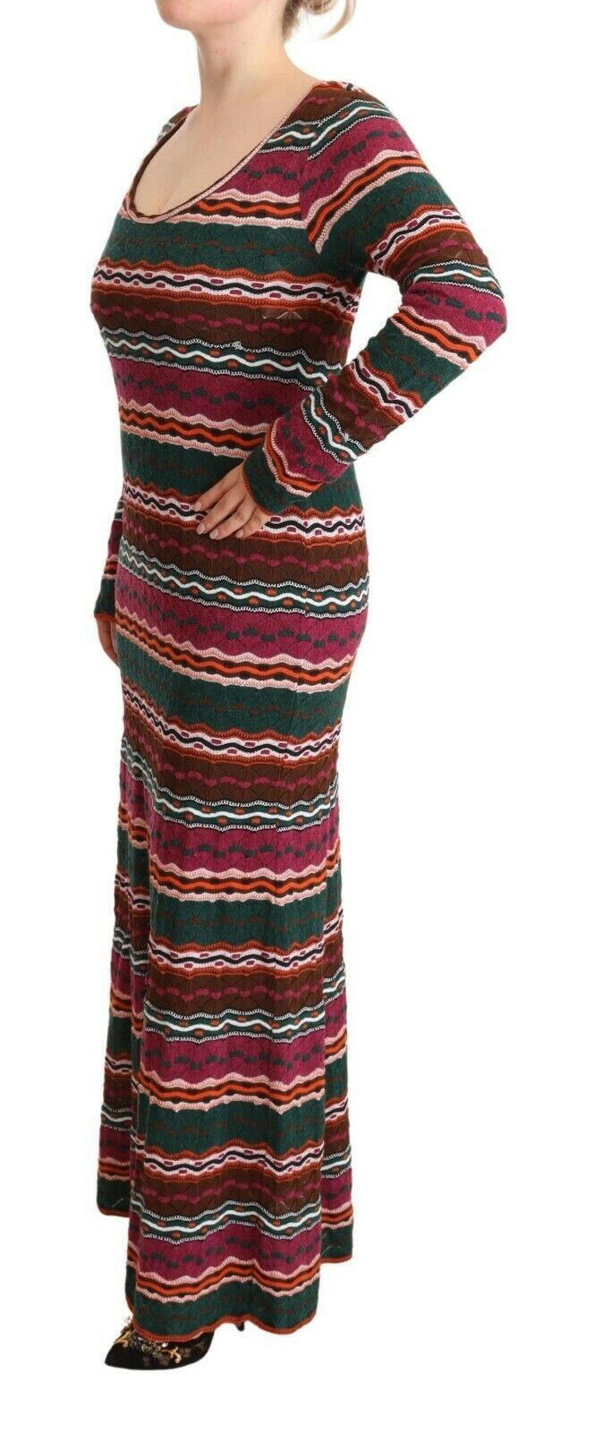 Missoni Multicolor Stripe Wool Knitted Maxi Sheath Dress -   -  Missoni.