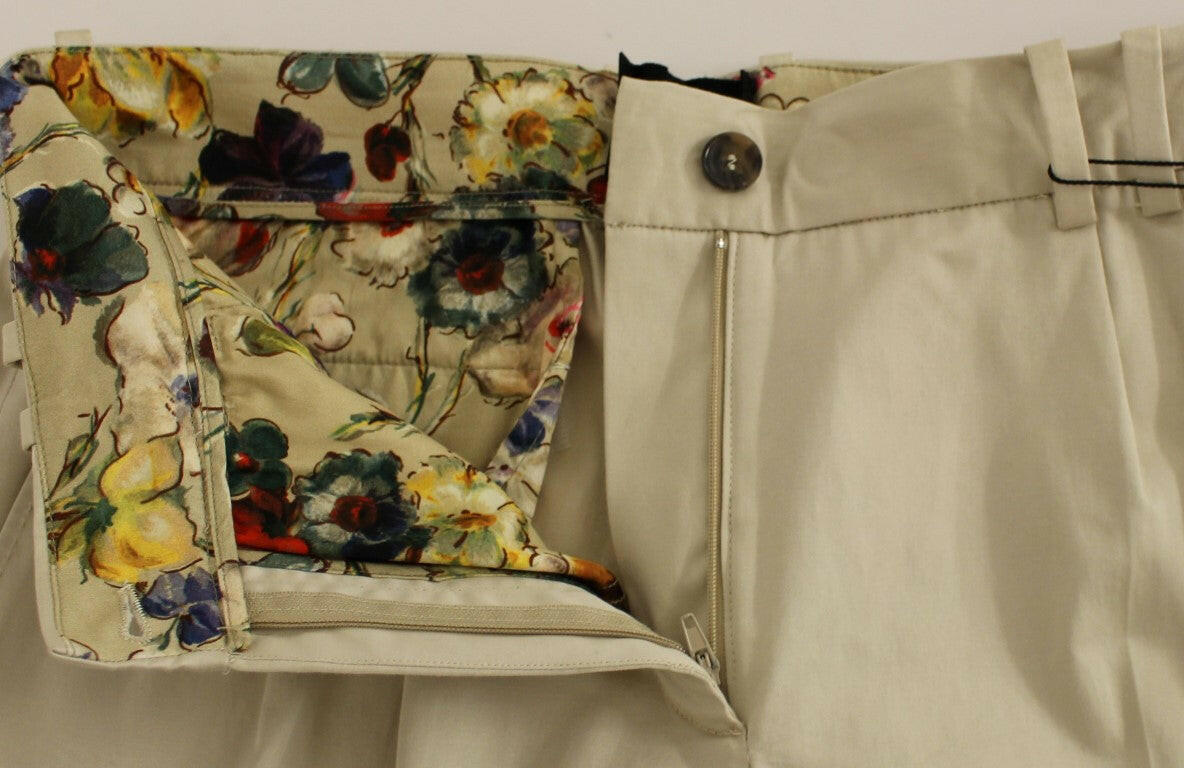 Dolce & Gabbana Beige Cotton Chinos Pants -   -  Dolce & Gabbana.