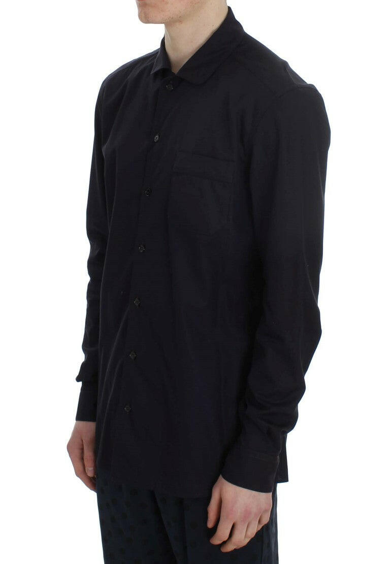 Dolce & Gabbana Purple Striped Cotton Pajama Lounge Shirt -   -  Dolce & Gabbana.