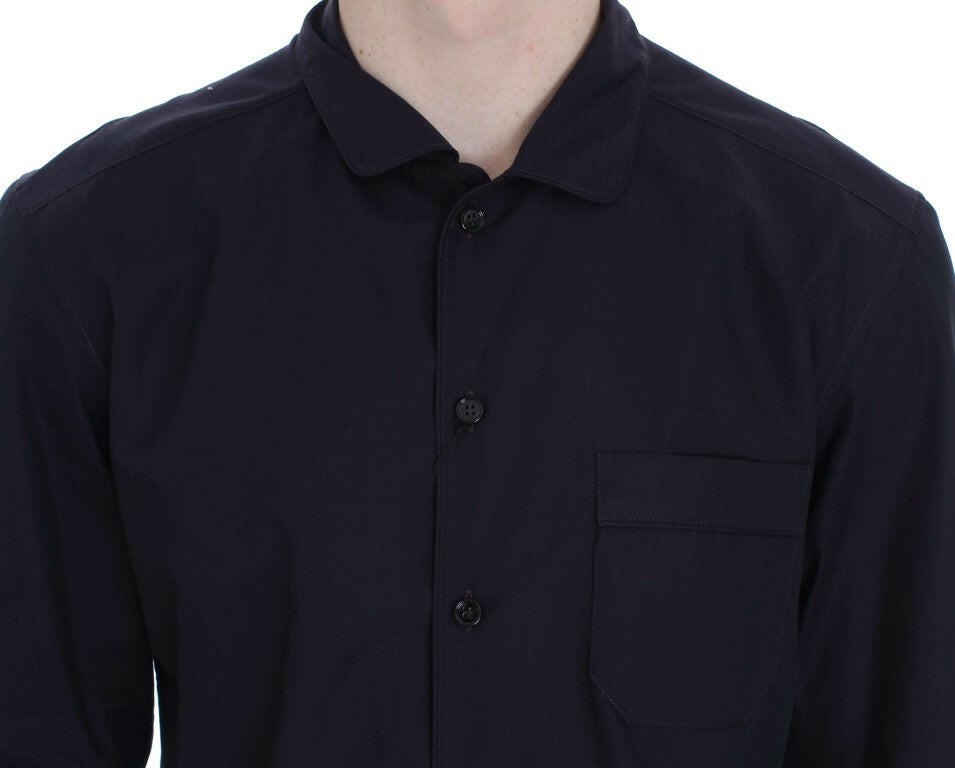 Dolce & Gabbana Purple Striped Cotton Pajama Lounge Shirt -   -  Dolce & Gabbana.
