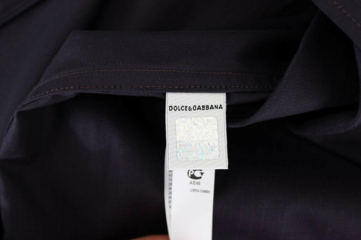 Dolce & Gabbana Purple Striped Cotton Pajama Lounge Shirt -   -  Dolce & Gabbana.