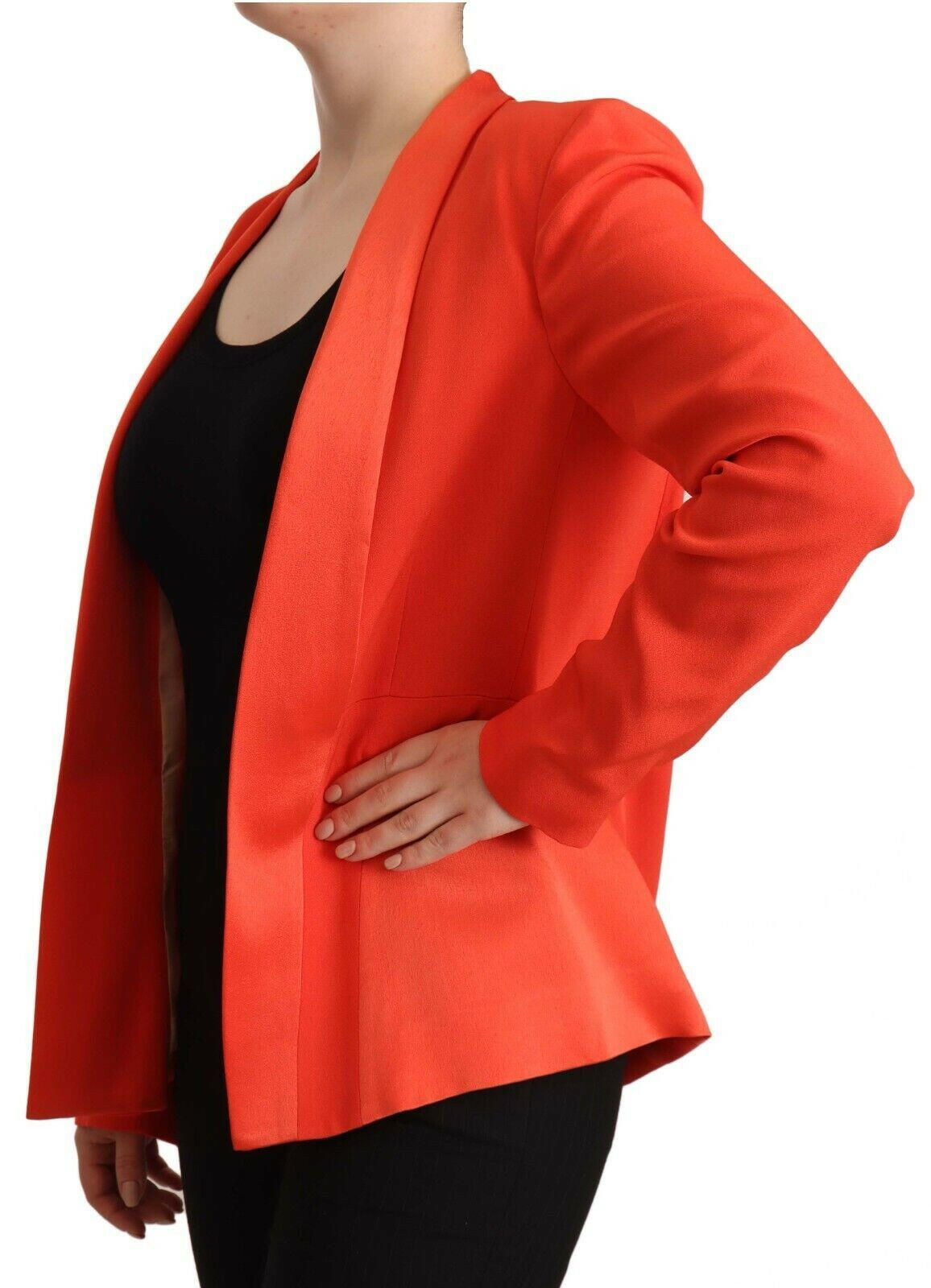 CO|TE Orange Long Sleeves Acetate Blazer Pocket Overcoat Jacket -   -  CO|TE.