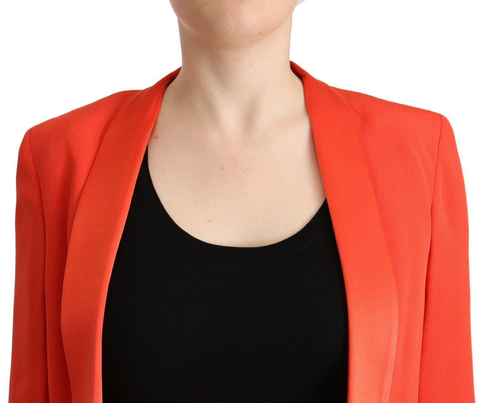 CO|TE Orange Long Sleeves Acetate Blazer Pocket Overcoat Jacket -   -  CO|TE.
