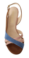 GIA COUTURE Multicolor Suede Leather Slingback Heels Sandals Shoes -   -  GIA COUTURE.