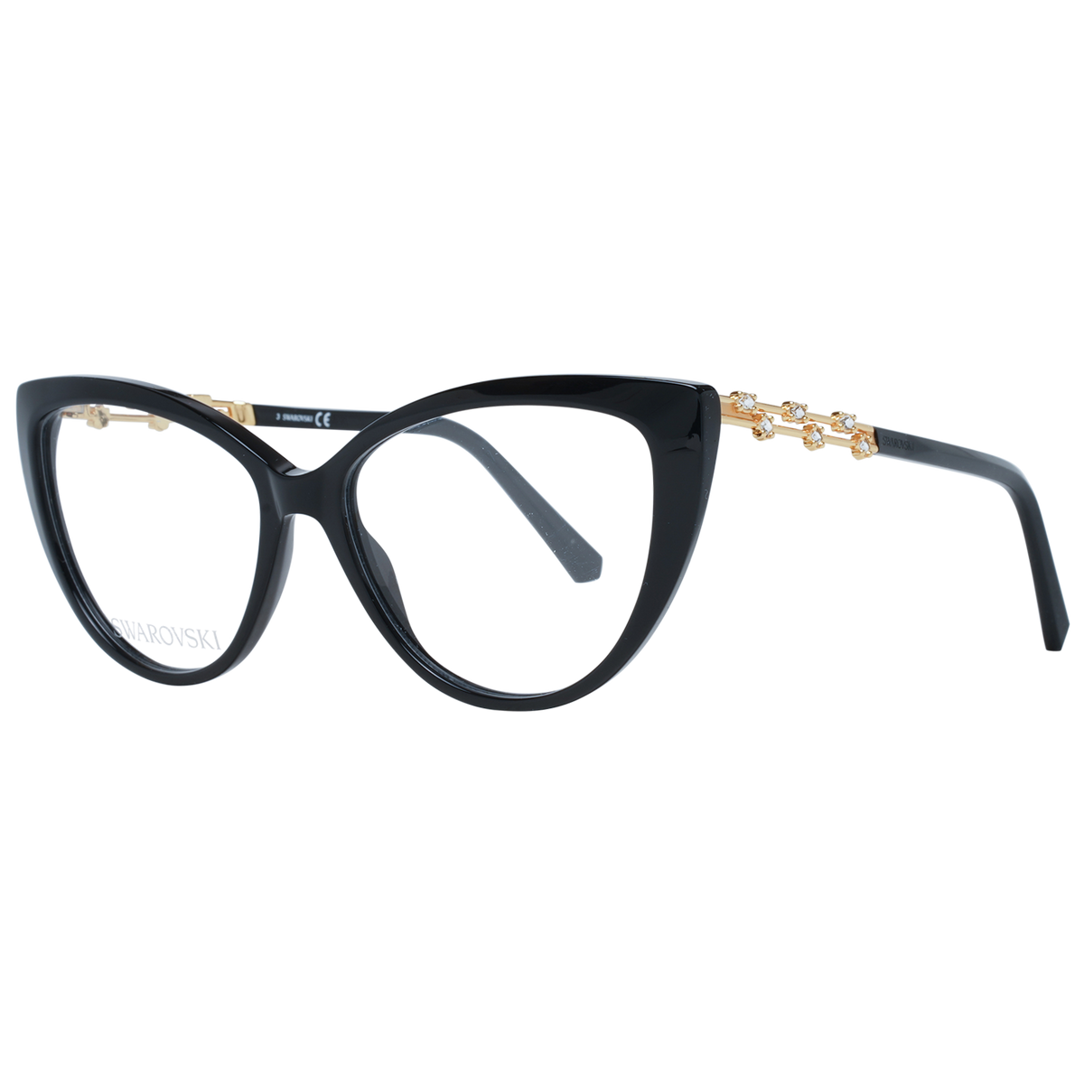 Swarovski Elegant Black Cat Eye Designer Eyeglasses -   -  Swarovski.