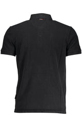 Napapijri Classic Black Embroidered Polo Shirt -   -  Napapijri.