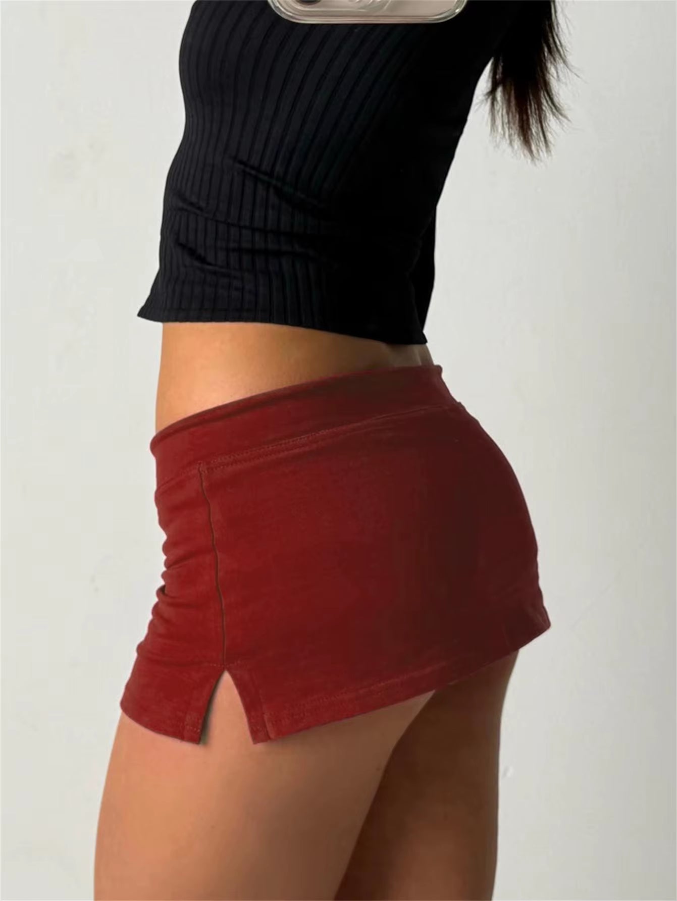 Chic Vintage Lace-Up Mini Skirt - Sexy Retro A-Line Casual Bottoms -   -  Tiny Lux.