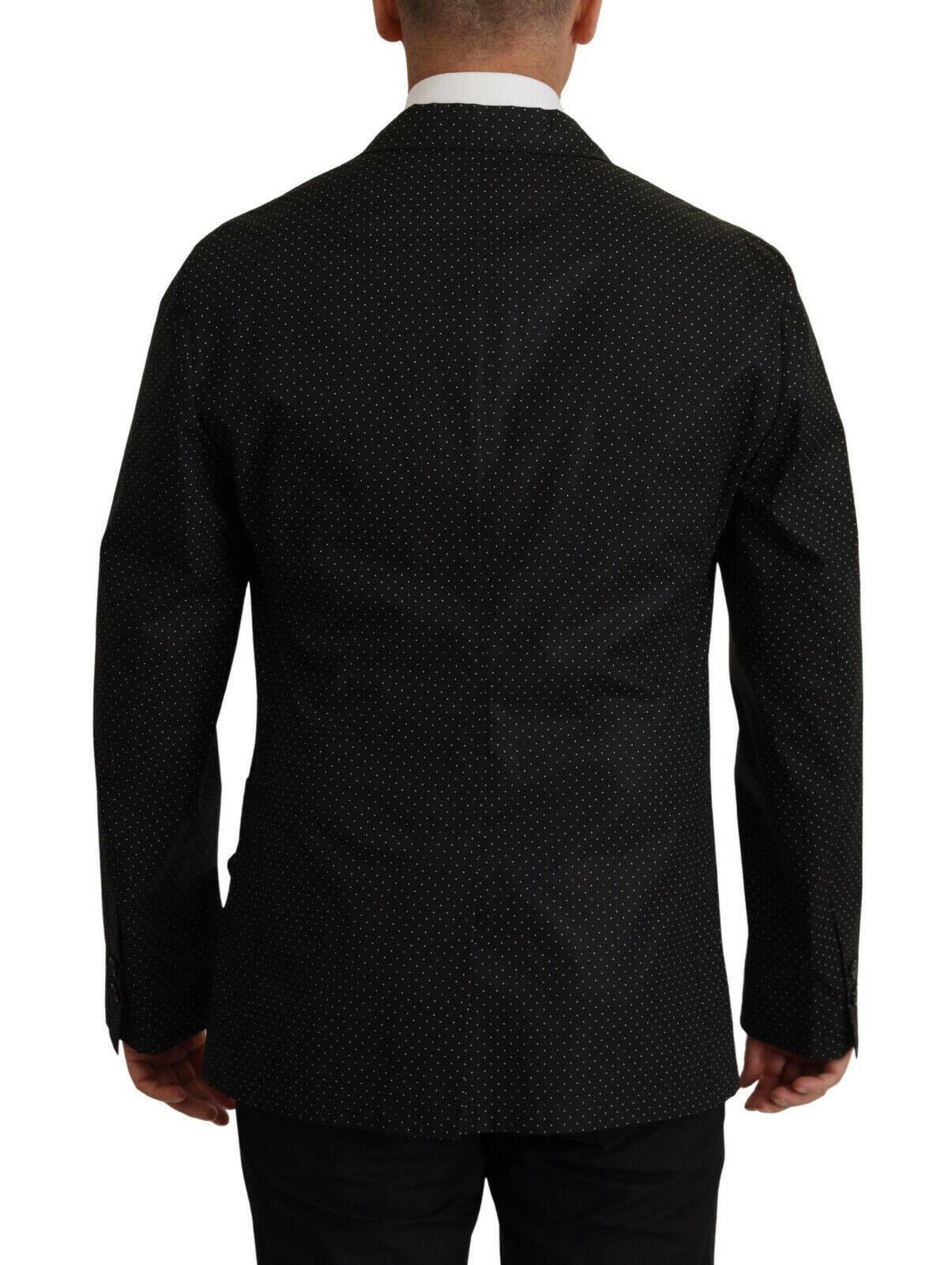 Dolce & Gabbana Black Polka Dotted Cotton Blazer Jacket -   -  Dolce & Gabbana.