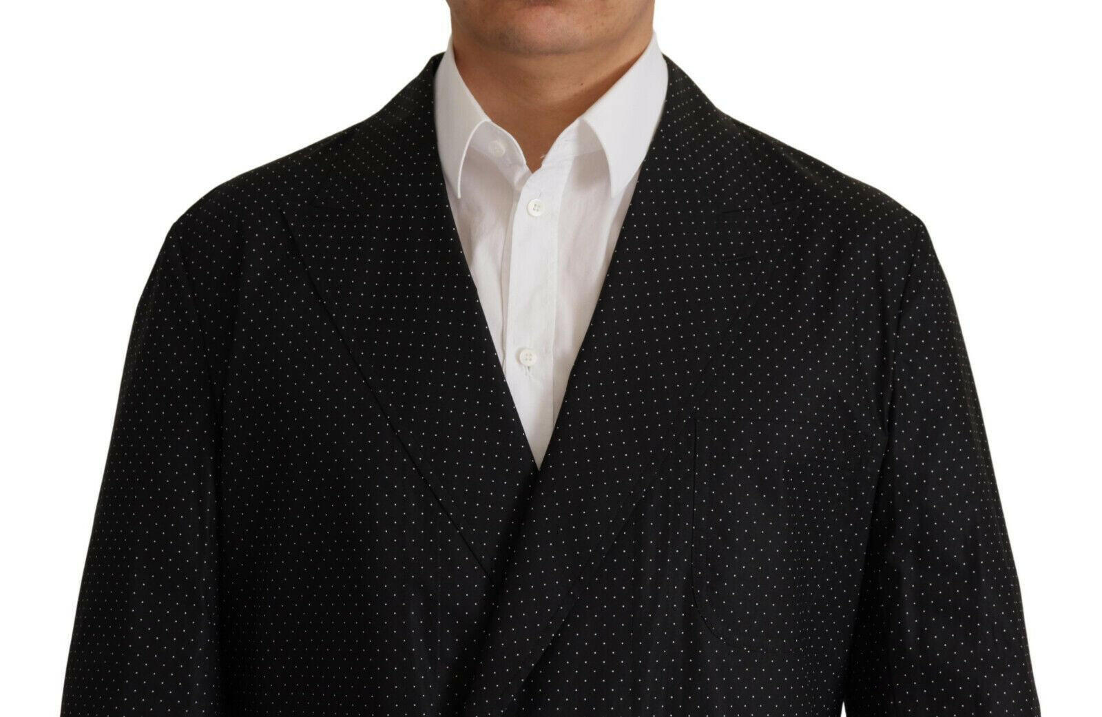 Dolce & Gabbana Black Polka Dotted Cotton Blazer Jacket -   -  Dolce & Gabbana.