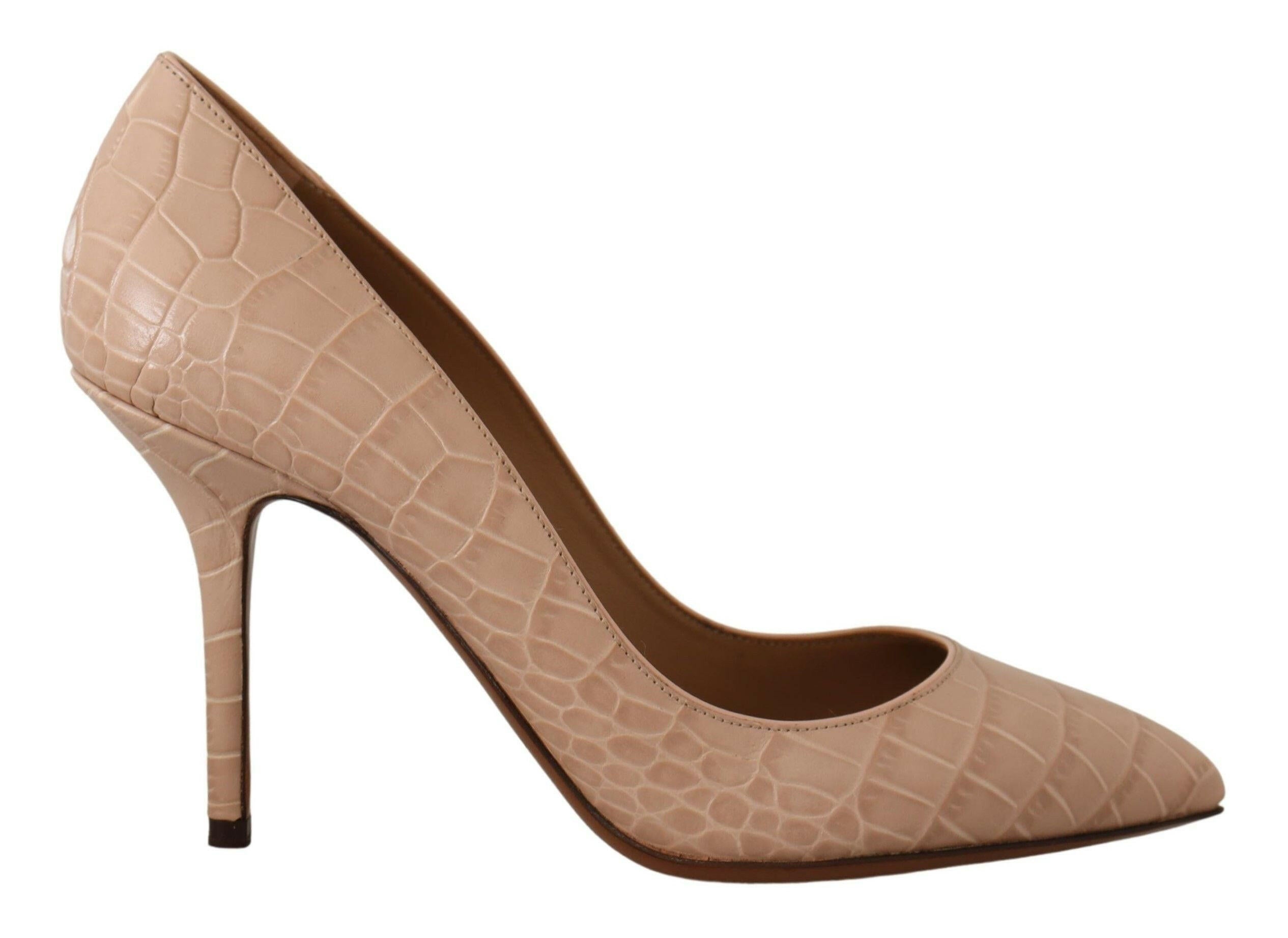 Dolce & Gabbana Beige Nude Leather BELLUCCI Heels Pumps Shoes -   -  Dolce & Gabbana.