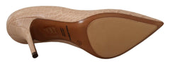 Dolce & Gabbana Beige Nude Leather BELLUCCI Heels Pumps Shoes -   -  Dolce & Gabbana.