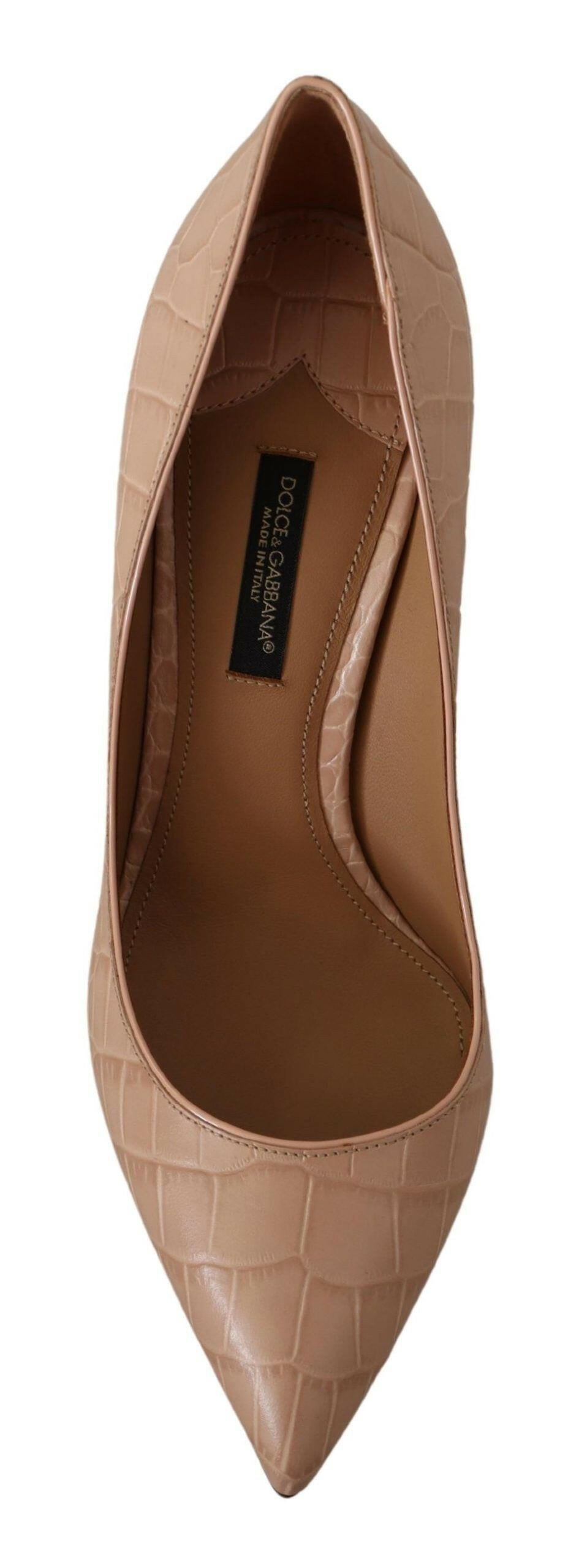Dolce & Gabbana Beige Nude Leather BELLUCCI Heels Pumps Shoes -   -  Dolce & Gabbana.