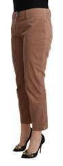 Costume National Brown Cotton Tapered Cropped Pants -   -  Costume National.