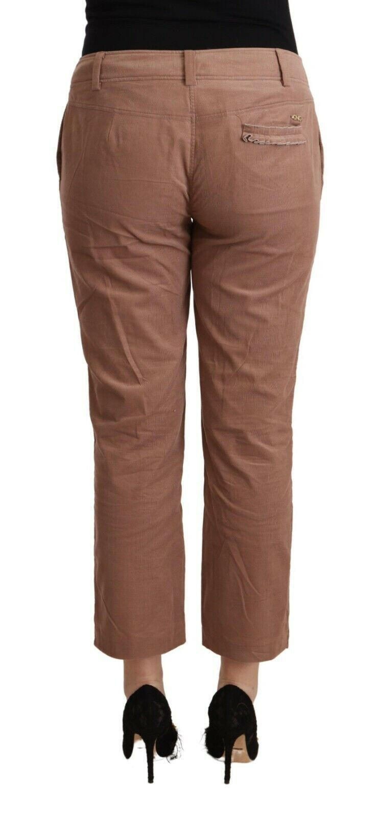 Costume National Brown Cotton Tapered Cropped Pants -   -  Costume National.