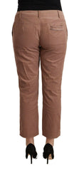 Costume National Brown Cotton Tapered Cropped Pants -   -  Costume National.