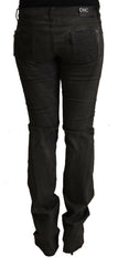 Costume National Black Cotton Mid Waist Skinny Pants -   -  Costume National.