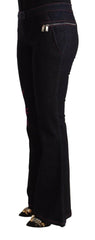 Exte Black Cotton Mid Waist Cotton Flared Jeans -   -  Exte.