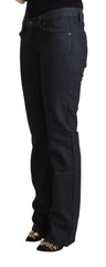 Exte Dark Blue Cotton Stretch Low Waist Straight Denim Jeans -   -  Exte.