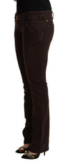 CYCLE Brown Cotton Stretch Low Waist Slim Fit Denim Jeans -   -  CYCLE.