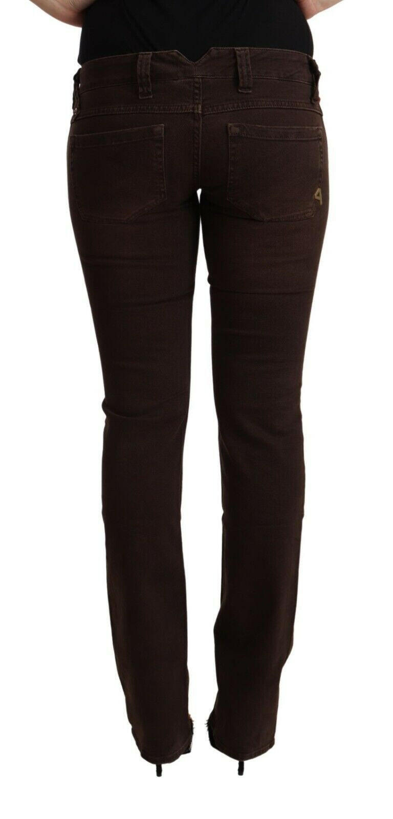 CYCLE Brown Cotton Stretch Low Waist Slim Fit Denim Jeans -   -  CYCLE.