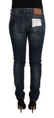 Acht Blue Washed Cotton Slim Fit Denim Low Waist Jeans -   -  Acht.