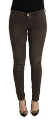Acht Brown Cotton Slim Fit Denim Low Waist Jeans -   -  Acht.