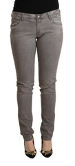 Acht Gray Cotton Low Waist Skinny Push Up Denim Jeans -   -  Acht.