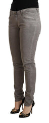 Acht Gray Cotton Low Waist Skinny Push Up Denim Jeans -   -  Acht.