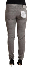 Acht Gray Cotton Low Waist Skinny Push Up Denim Jeans -   -  Acht.
