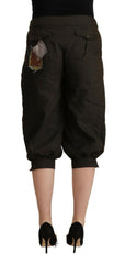 GF Ferre Brown Viscose Cropped Harem Pants -   -  GF Ferre.