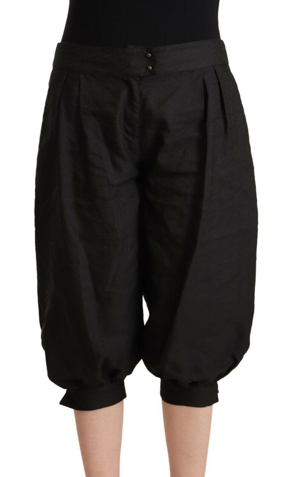 GF Ferre Black Viscose Cropped Harem Pants -   -  GF Ferre.