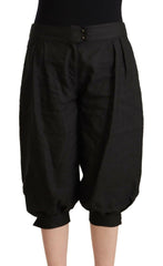 GF Ferre Black Viscose Cropped Harem Pants -   -  GF Ferre.