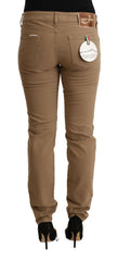 Jacob Cohen Brown Cotton Stretch Mid Waist Skinny Pants -   -  Jacob Cohen.