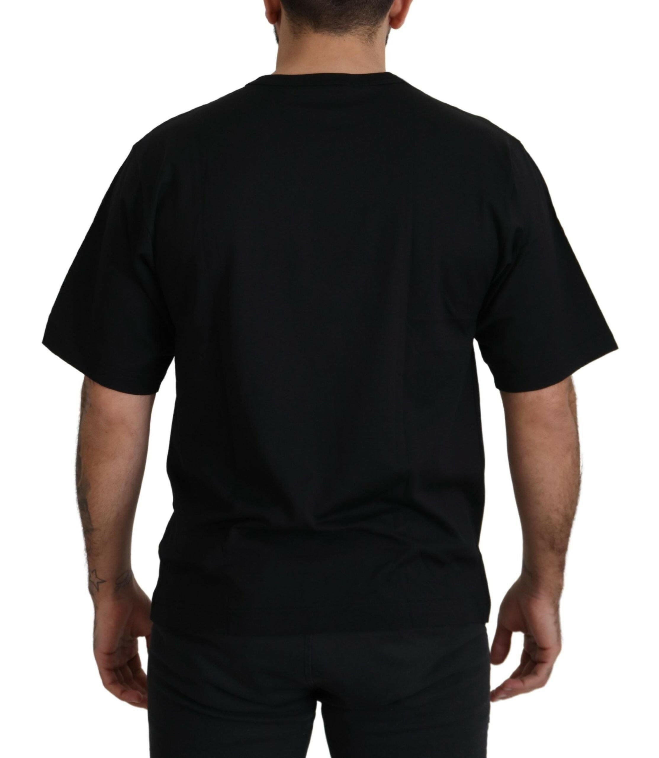 Dolce & Gabbana Black Gold STAR Crown DG Cotton Crewneck T-shirt -   -  Dolce & Gabbana.