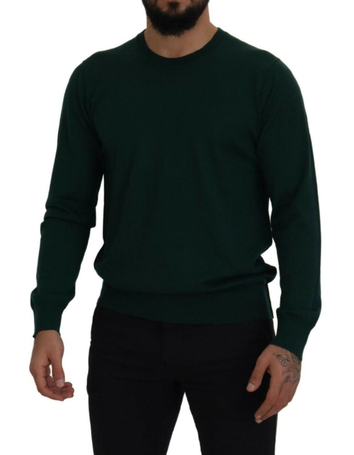 Dolce & Gabbana Green Cashmere Crewneck Pullover Sweater -   -  Dolce & Gabbana.