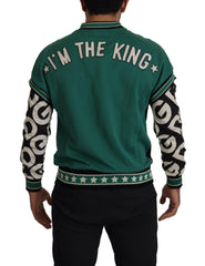 Dolce & Gabbana Black Green Cotton KING Star Crewneck Pullover Sweater -   -  Dolce & Gabbana.