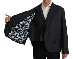 Dolce & Gabbana Blue Linen Formal Mens Blazer Jacket -   -  Dolce & Gabbana.