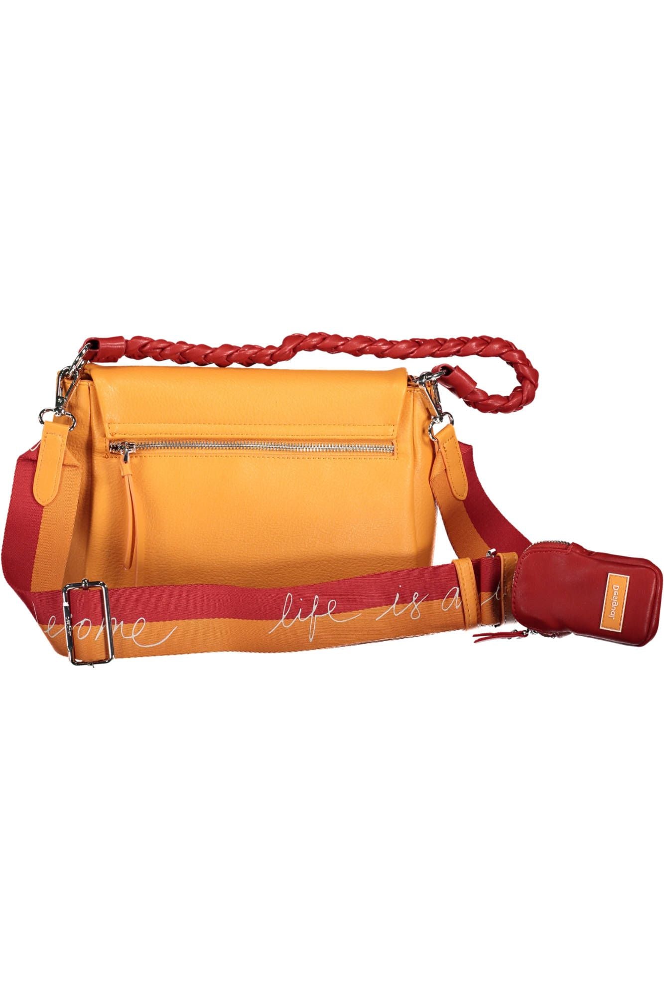 Desigual Chic Orange Shoulder Bag with Contrasting Details -  Luxury Shoulder Bag for Women -  Desigual.