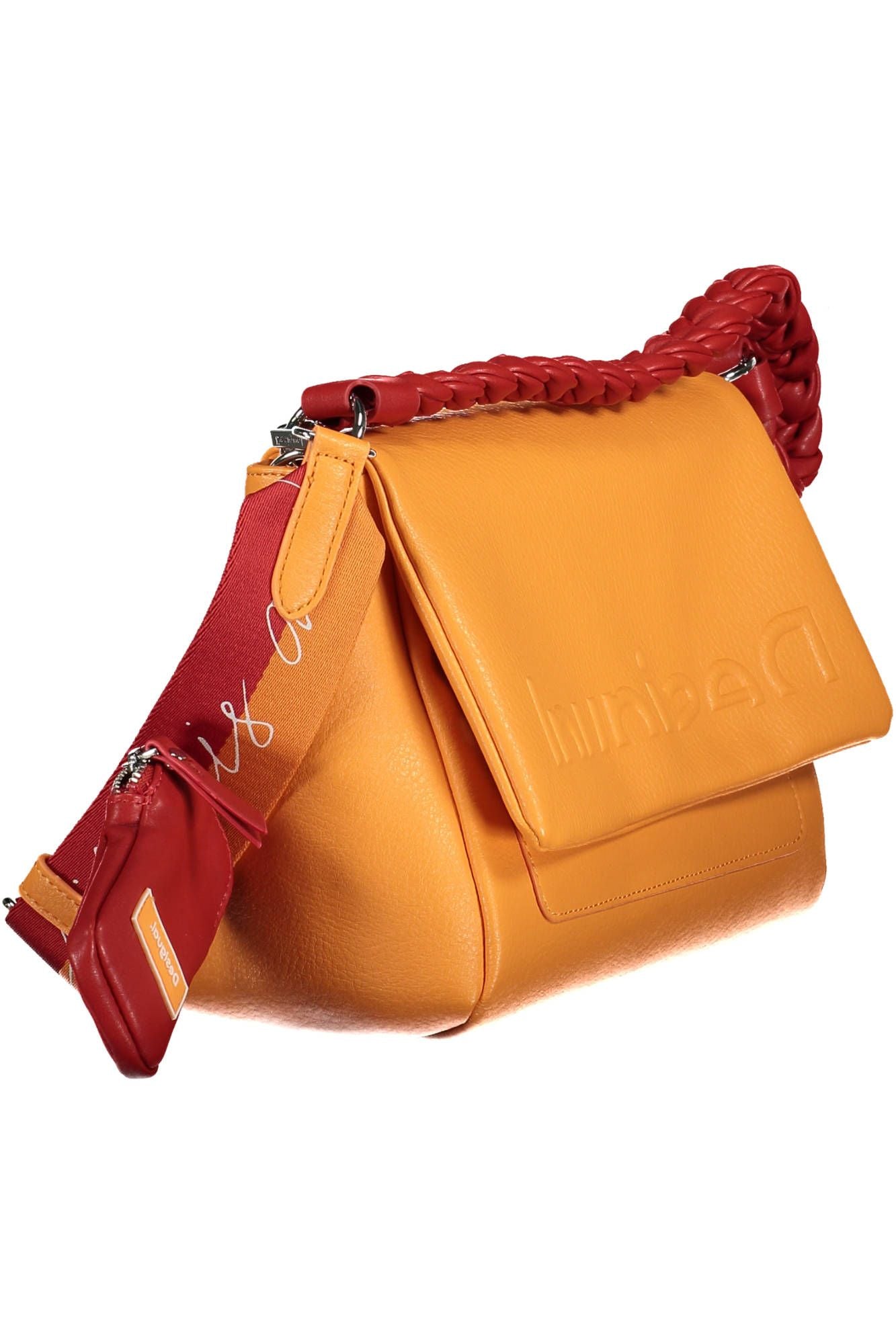 Desigual Chic Orange Shoulder Bag with Contrasting Details -  Luxury Shoulder Bag for Women -  Desigual.