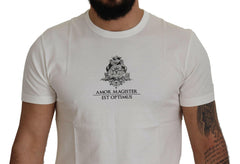 Dolce & Gabbana White Logo Cotton Amor Magister T-shirt -   -  Dolce & Gabbana.