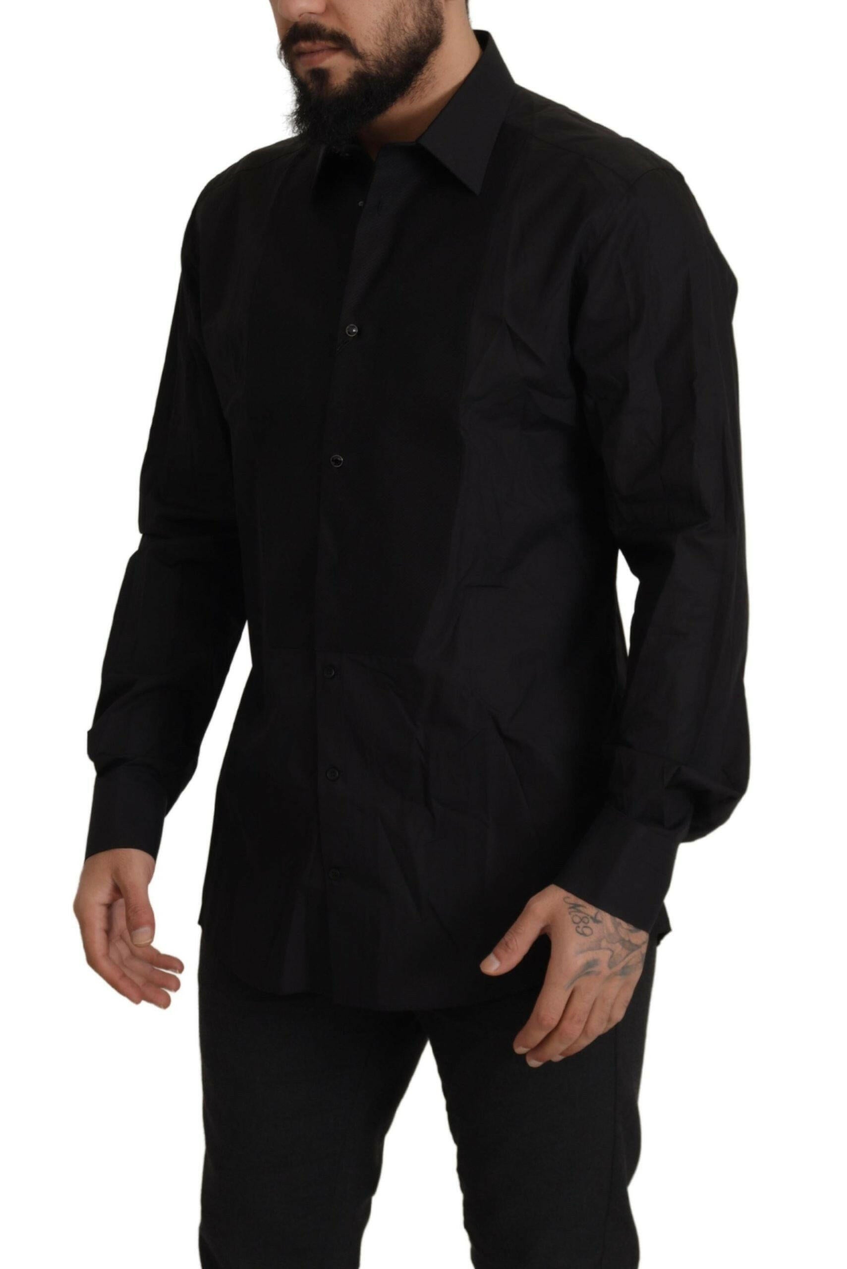 Dolce & Gabbana Black GOLD Slim Fit Tuxedo Dress Shirt -   -  Dolce & Gabbana.