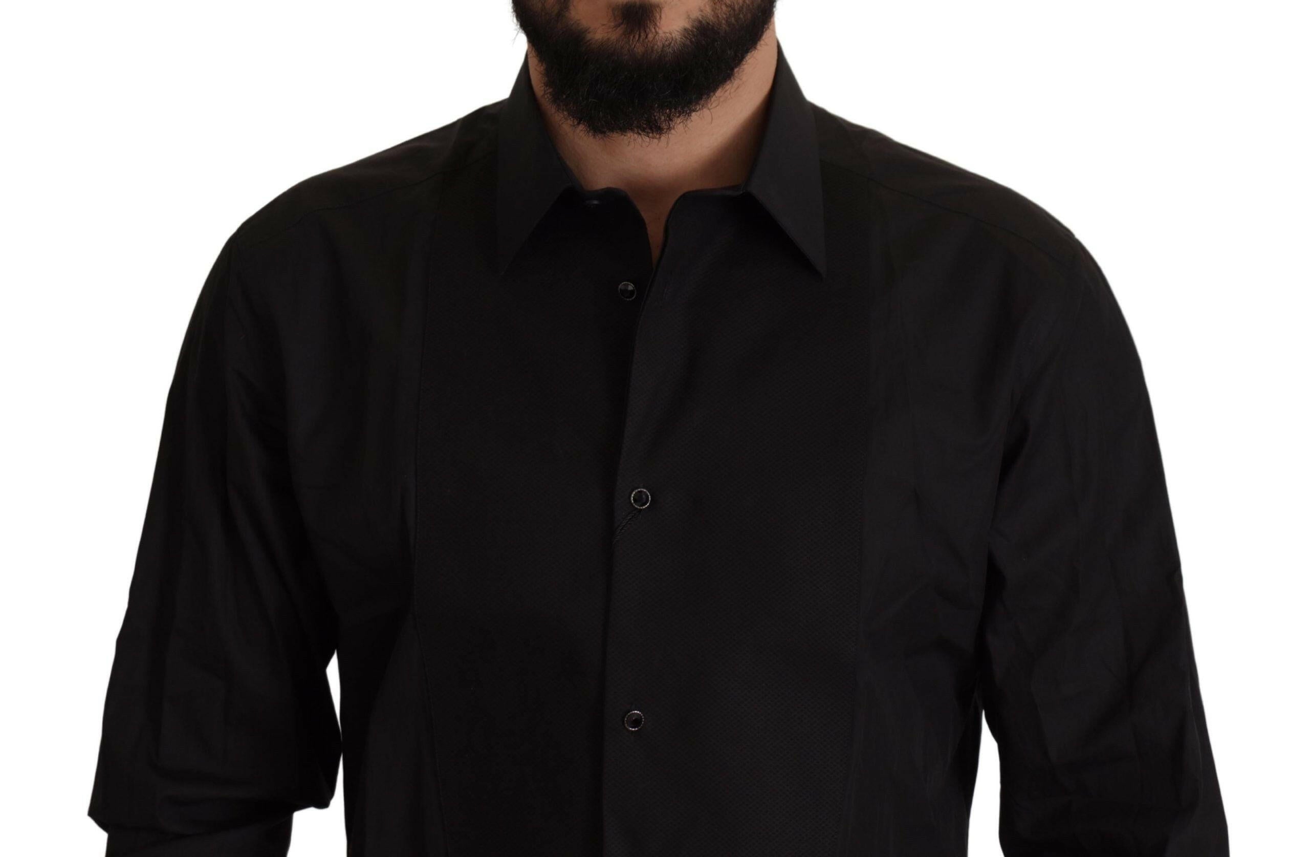 Dolce & Gabbana Black GOLD Slim Fit Tuxedo Dress Shirt -   -  Dolce & Gabbana.