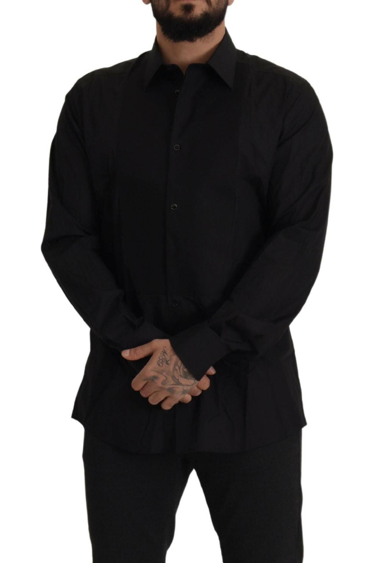 Dolce & Gabbana Black GOLD Slim Fit Tuxedo Dress Shirt -   -  Dolce & Gabbana.