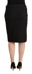 GF Ferre Black Straight Pencil Cut Knee Length Skirt -   -  GF Ferre.