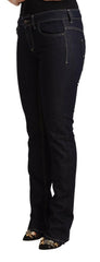 GF Ferre Black Cotton Stretch Low Waist Skinny Denim Jeans -   -  GF Ferre.