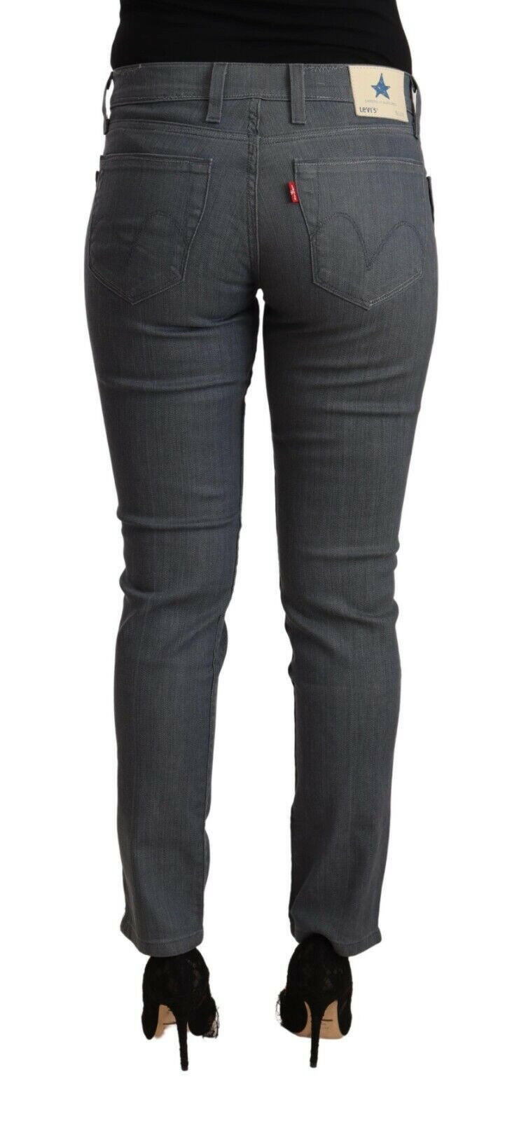 Levi's Gray Cotton Low Waist Skinny Denim Jeans -   -  Levi's.